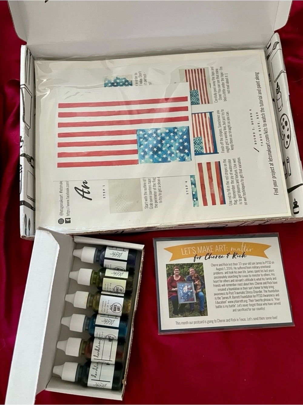 Patriotic Flag Alcohol Ink Art Kit with Assorted Inks